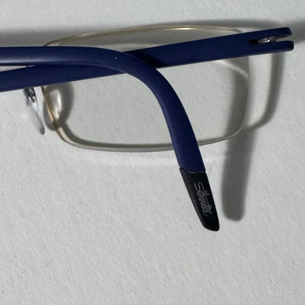 Silhouette Rimless Eyeglass FRAMES ONLY 5377 60 6063 51-19 140 5379 Blue Austria